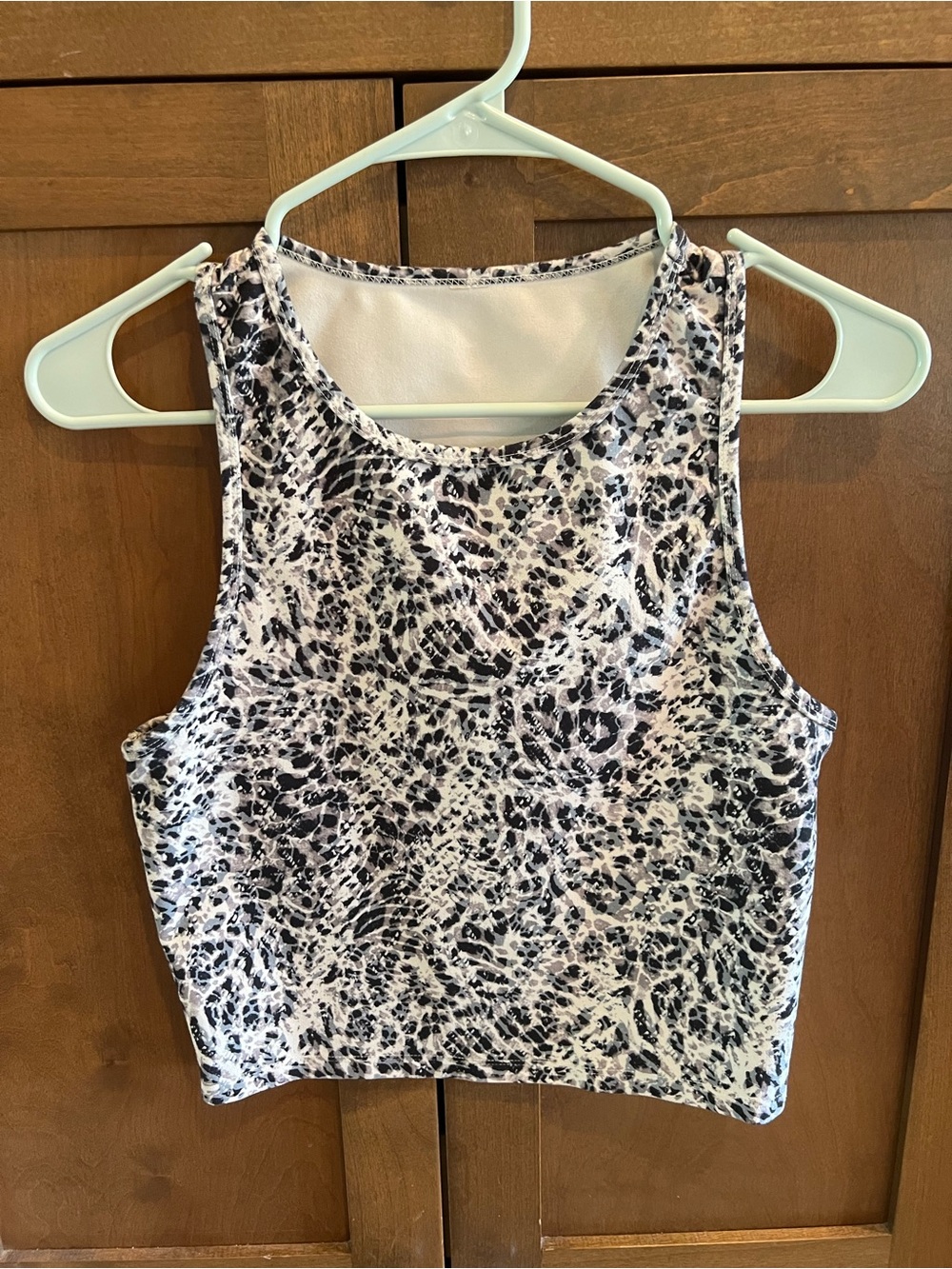 Balance Collection Black and White Abstract Cropped Tank